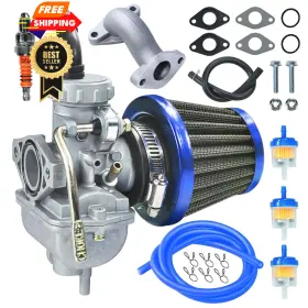 P-20carb-bl Hooup Pz20 Carb Carburetor Air Filter Kit For 50cc 70cc 90cc 110cc 125cc Blue