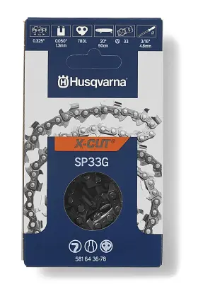 Sp33g Husqvarna 024761026215 X-cut 20 Inch Chainsaw Chain .325 Pitch .050 Gauge 78 Drive Links