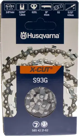 585422162 Husqvarna 024761029797 S93g 18 Inch Chain 3/8 Mini .050 62 Dl