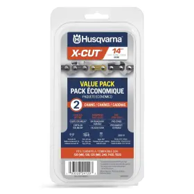 S93g Husqvarna 193028241293 X-cut 14 Inch Chainsaw Chain 2 Pack 3/8 Pitch .050 Gauge 52 Drive