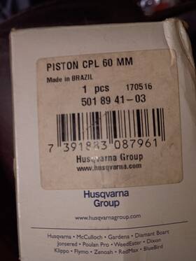 Husqvarna 501894103 Genuine Piston Kit Oem Original Equipment Manufacturer Part
