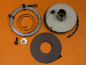 501896702 Husqvarna 395 Recoil Starter Pulley New Rope Spring Disc Hardware