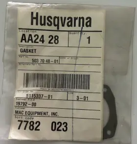 503704801 Husqvarna New Cylinder Gasket Oem