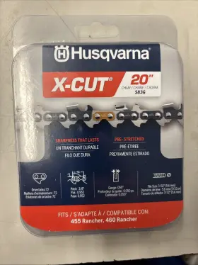 529475072 Husqvarna Genuine Oem 20 Inch Chain S83g 3/8 .050 72dl