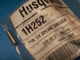 Husqvarna 539000786 New Oem Pin 1/4 Spline Driver Ko13
