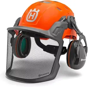 588646001 Husqvarna Lightweight Technical Forest Helmet With Ear Protection