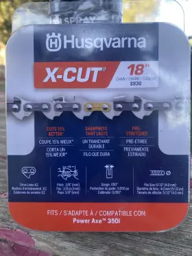 597469562 Husqvarna X-cut S93g 3/8 Inch Pitch .050 Gauge 62 Dl 18 Chainsaw Chain -