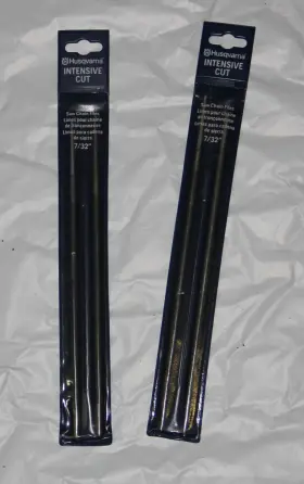 598821502 Husqvarna Chainsaw Sharpening Files New 7/32 Inch Germany Made 2 Pack Deal