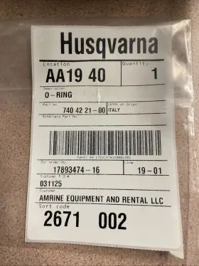 740422100 Husqvarna C-6-32 Genuine O-ring Fits Many Models