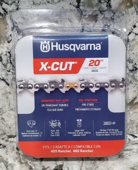 529498802 Husqvarna X-cut 20 Inch Chainsaw Chain Blade S83g - 72 Drive Links #529498802