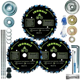 Ironhit 9 20t Inch X Chainsaw Brush Cutter Blades Weed Eater With Universa