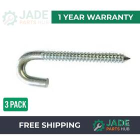 J Lag Lhk500x6-nl 3 Pack Genuine 1/2 Inch X 6 Left Hook Zinc Plated Guy Strand Tens