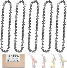 Jinffr 6in37dl 5 5 Pieces 6 Inch Chainsaw Chain Replacement Chains For Cordless Electric