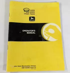 Om-ty20760 John Deere 51sv 55sv And 65sv Chain Saws Operators Manual Issue C5
