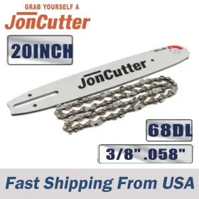 G5800 Joncutter 20inch Inch 3/8 .058 68dl Saw Chain And Guide Bar Combo For Chainsaw
