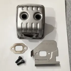 544147702u Jonsered 501323101a Oem Chainsaw Muffler Kit Metal Silver With Screws Gasket