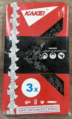 1boq52x3 Kakei 1c3q62x3 Qty 3 14 Inch Chainsaw Chain 3/8 Lp .050 / 1.3mm 35cm