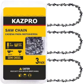 Kazpro 794677221706 16 Inch Chainsaw Chain 56 Drive Links 3/8 Lp Pitch .050 Gauge Low Kickback