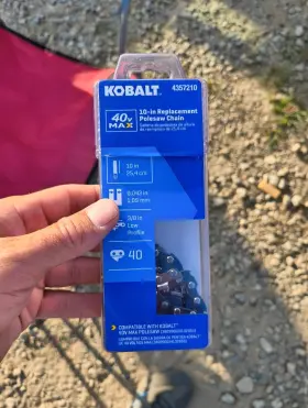 Ksga104003 Kobalt 40 Link Replacement Chainsaw Chain For 10 Inch 0.043-in Gauge 3/8-in Pitch