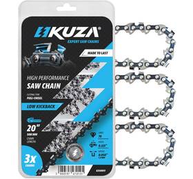 Kuza Kzu011 20 Inch Chainsaw Chain 0.325 Pitch 050 Gauge 78 Drive Links German Steel