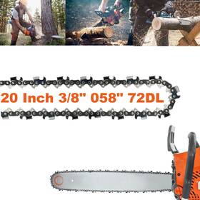 Lac 73mlpx72 20 Inch Full Chisel Chainsaw Chain 3/8 Pitch .058 Gauge 72dl Fits Husqvarna