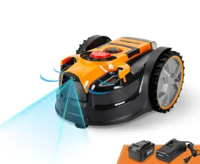 Lawnmaster 939349521553 Ocumow Perimeter Wire Free Robot Lawn Mower Cuts Small Lawns 1000-2000 Squar