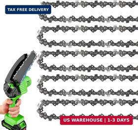 Loggers Art Gens 730198778923 6 Inch Chainsaw Chain Replacement Accessories 5 Pieces 1/4 Lp Pitch 0.043 Ga