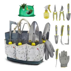 Yytz001h Lonchan Gardening Tools Set 11-piece Stainless Steel Garden Hand Tool With Gray