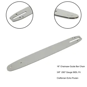 H032-a017 Madhornets 16 Inch Chainsaw Guide Bar Chain 3/8 .050 Gauge 56dl Fit Craftsman Echo Poulan