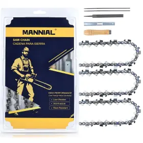 Mannial 656721616107 460 Rancher 24 Inch Chainsaw Chain 3-pack With Sharpening Kit Fits Husqvarna