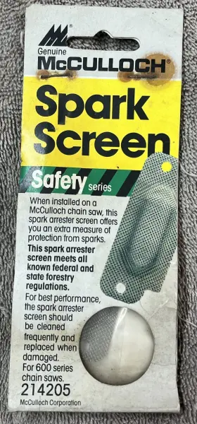 214205 Mcculloch Genuine Chainsaw - 600 Series Spark Arrester Screen Kit