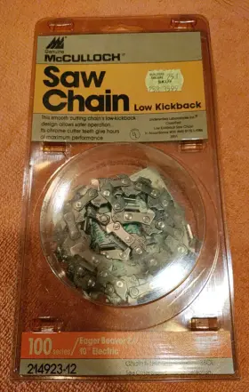 214923-12 Mcculloch Eager Beaver Low Kickback 10 Inch Chainsaw Chain Mp370glx Nos