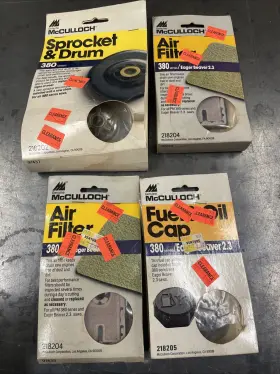 218202 Mcculloch Oem Genuine Sprocket And Drum Fuel Oil Cap Air Filter 380 Eager Beaver
