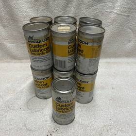 Mcculloch 40to1customlube Vintage 2 Cycle Oil Can 40 To 1 Custom Lubricant 6 Oz. - Lot 13 Cans