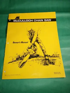 600015 Mcculloch Vintage Chainsaw Owners Manual Number 9 1 5 1975 Mccullough