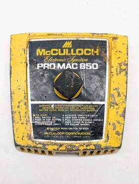 Mcculloch 85850a Pro Mac 850 Yellow Metal Air Filter Cover Housing