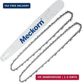 Meckorn 745746739349 20 Inch Chainsaw Guide Bar And D70 Chain Combo 3/8 Pitch 0.050 Gauge 70 Drive