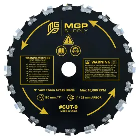 Mgp Supply 850028688137 Chainsaw Brush Cutter Blade - 9in X 20 Teeth Fits Most Straight Shaft Trimm