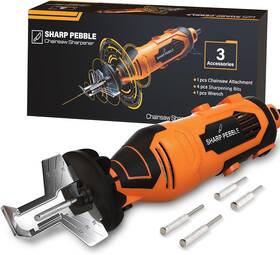Mighty Dreams 445050286241 Sharp Pebble Electric Chainsaw Sharpener Kit - Comes With Chain Saw To
