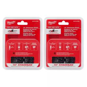 Milwaukee 445045086085 14 Inch Chainsaw Chain With 52 Drive Links 2-pack