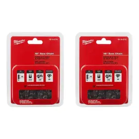 Milwaukee 711181875492 16 Inch Chainsaw Chain 2-pack