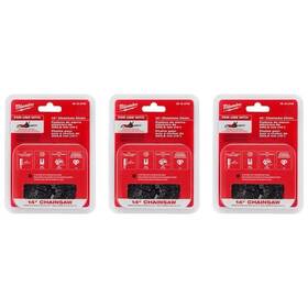 Milwaukee 888234607093 14 Inch Chainsaw Chain With 52 Drive Links 3-pack