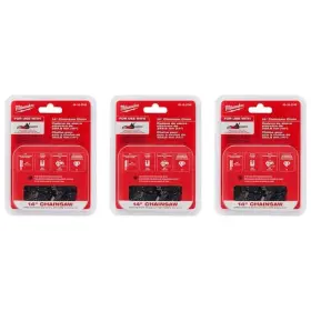 Milwaukee 888234607093 14 Inch Chainsaw Chain With 52 Drive Links 3-pack