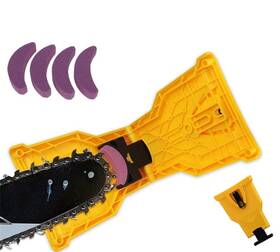 Minlend 765142765704 Chainsaw Sharpener With 4pcs Whetstons Chain Saw Blade Teeth Univ