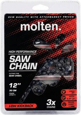 Molten. 313099882861 3 Pack 12 Inch Replacement Chainsaw Chain For Stihl Msa 120 C 140 16