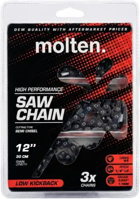 Molten. 313099882861 3 Pack 12 Inch Replacement Chainsaw Chain For Stihl Msa 120 C 140 16