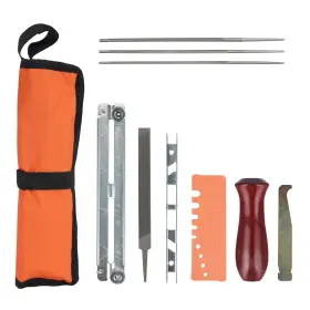 Csfile3-tz-4 Morrowind Csfile3-tz-4/4.8/5.5mm-ju Chainsaw Sharpener Kit 9pcs With 5/32 Inch 3/16 7/32 Round Flat Files 6 Inc