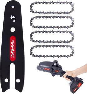 Mrfarz 445002117128 4 Inch Mini Chain Saw Bar With Chainsaw Chains 1/4 Lp Pitch 0.043 Gauge 28