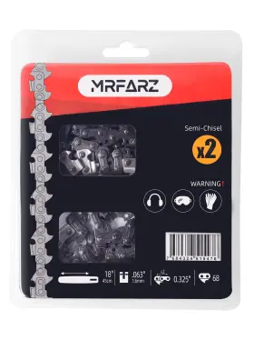 Mrfarz 768432448547 18 Inch Chainsaw Chains .325 Pitch .063 Gauge 68 Drive Links L68 2
