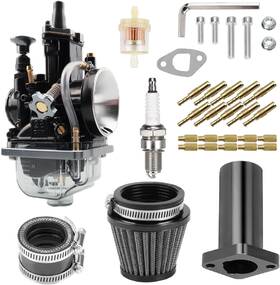 Mtrparts Pkw28 Pwk28 Carburetor Intake Pipe Air Filter Kit Performance Parts For Black